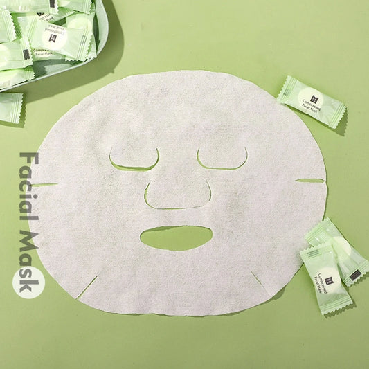 50pcs Disposable Facial Mask korean Compressed Silk Towel Skin Facial Spa Moisture Paper Film Beauty Women DIY Face Care Tool