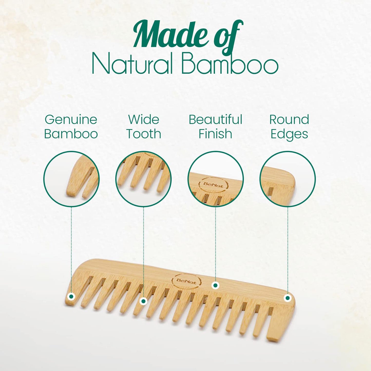 Passport Face - All-Natural Bamboo Hair Comb