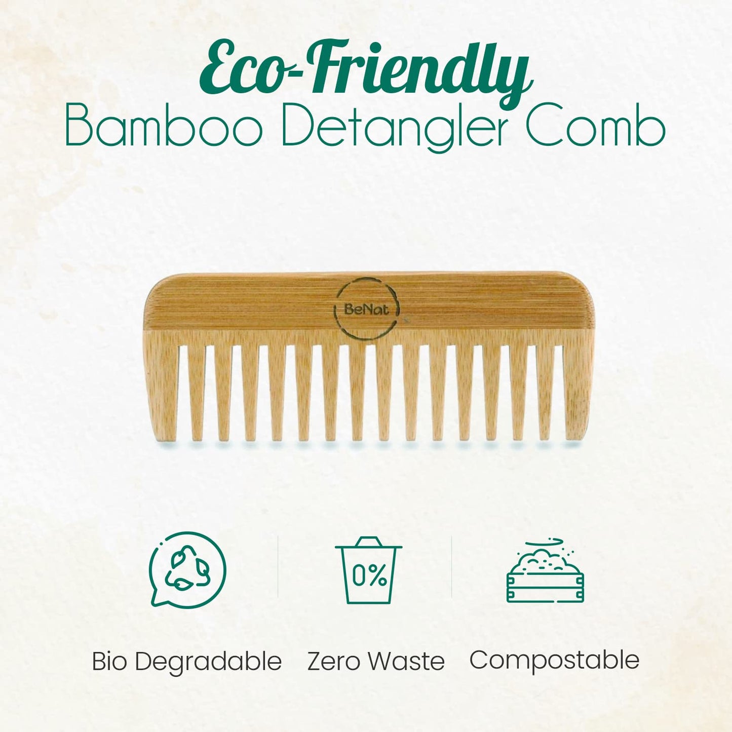 Passport Face - All-Natural Bamboo Hair Comb