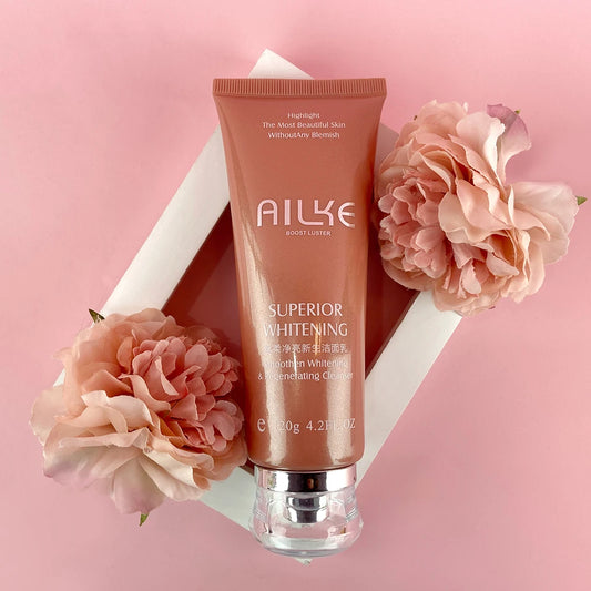 AILKE Rose Facial Cleanser Women Whitening Moisturizing Cleaning Cleaner Hydrating Anti-Dark Spots, Oil Control Face Care Scrub