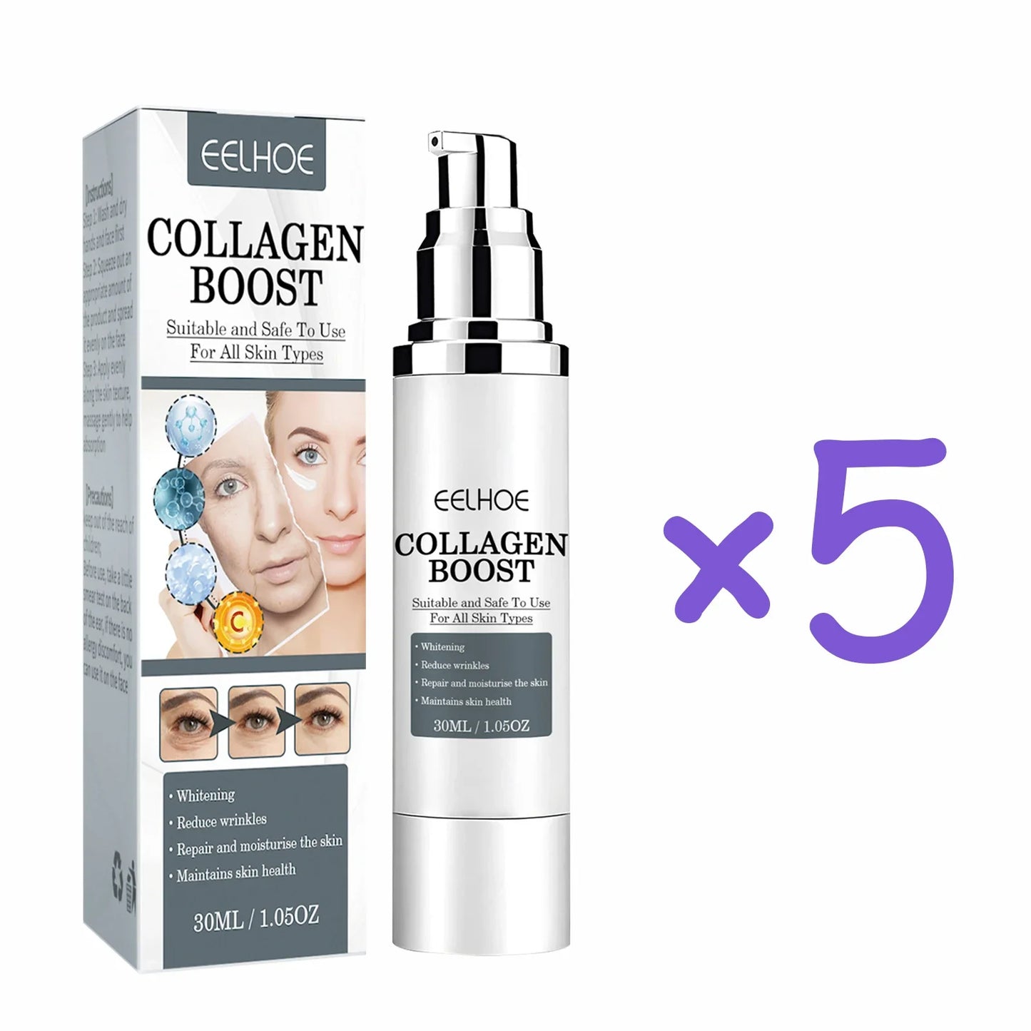 Hyaluronic Acid Anti-Aging Serum for Women Whitening Anti-wrinkle Cream Unisex Facial Collagen Boost Cream Firming Face Care