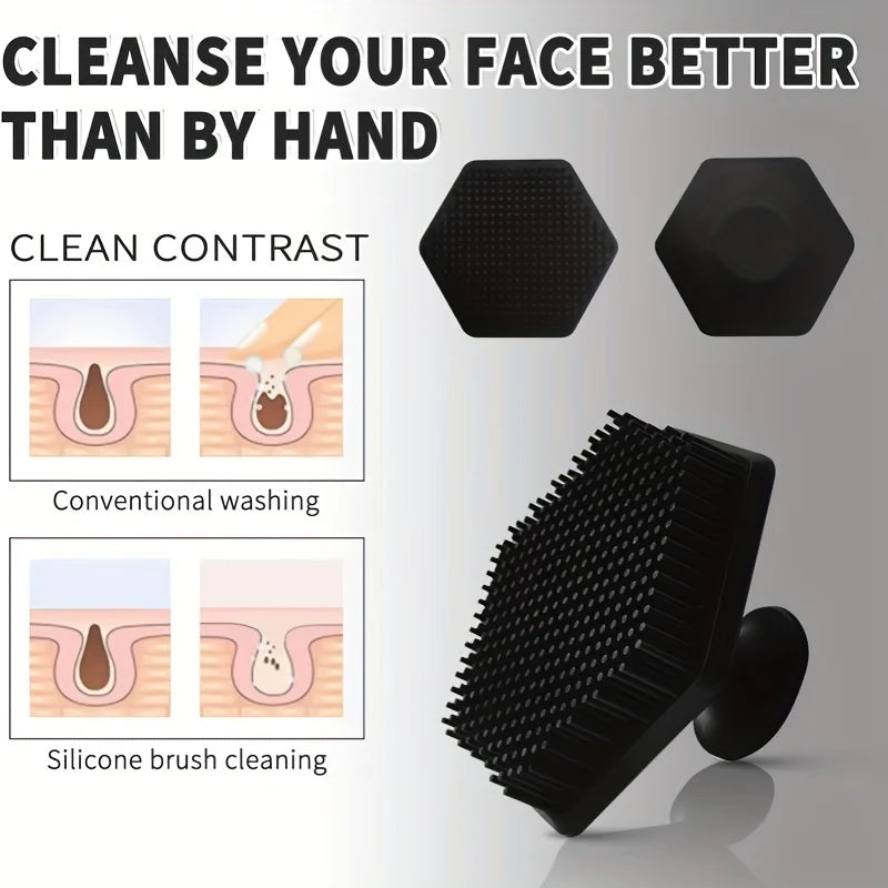 1pc Silicone Face Scrubber for Men and Women Facial Cleansing Brush Skin Care Miniature Face Deep Clean Face Brushes